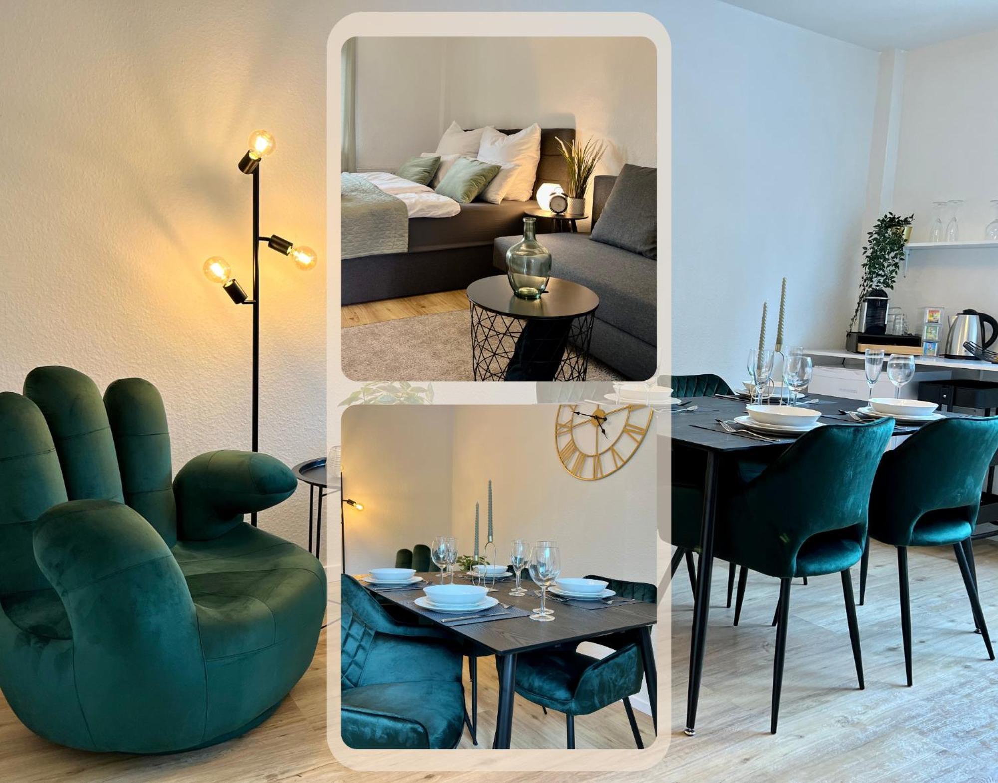 Design Apartment Mit Balkon - Kueche - Netflix Essen Dış mekan fotoğraf